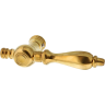 Türdrücker aus Messing patiniert matt gold ergonomische Form
