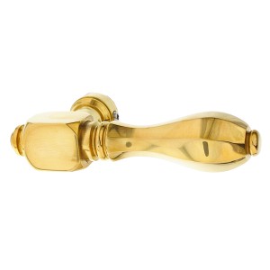 Türklinke aus Messing, Alpenländisch - ergonomische Form | gold