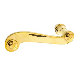 Türklinke aus Messing poliert, gold, elegantes Design