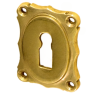 Schlüssellochrosette poliert Messing gold elegantes Design